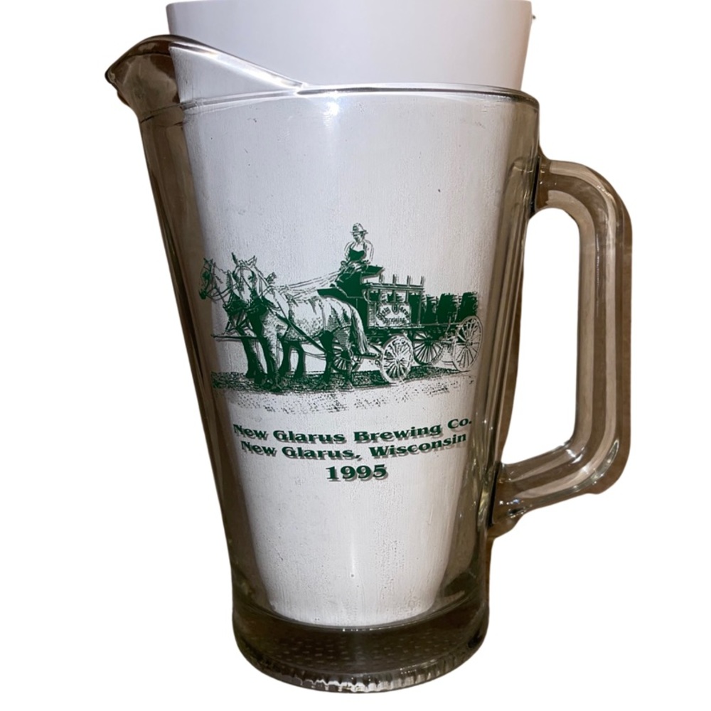 Vintage 90’s Beer Pitcher from New Glarus Brewing: Excellent Used Condition